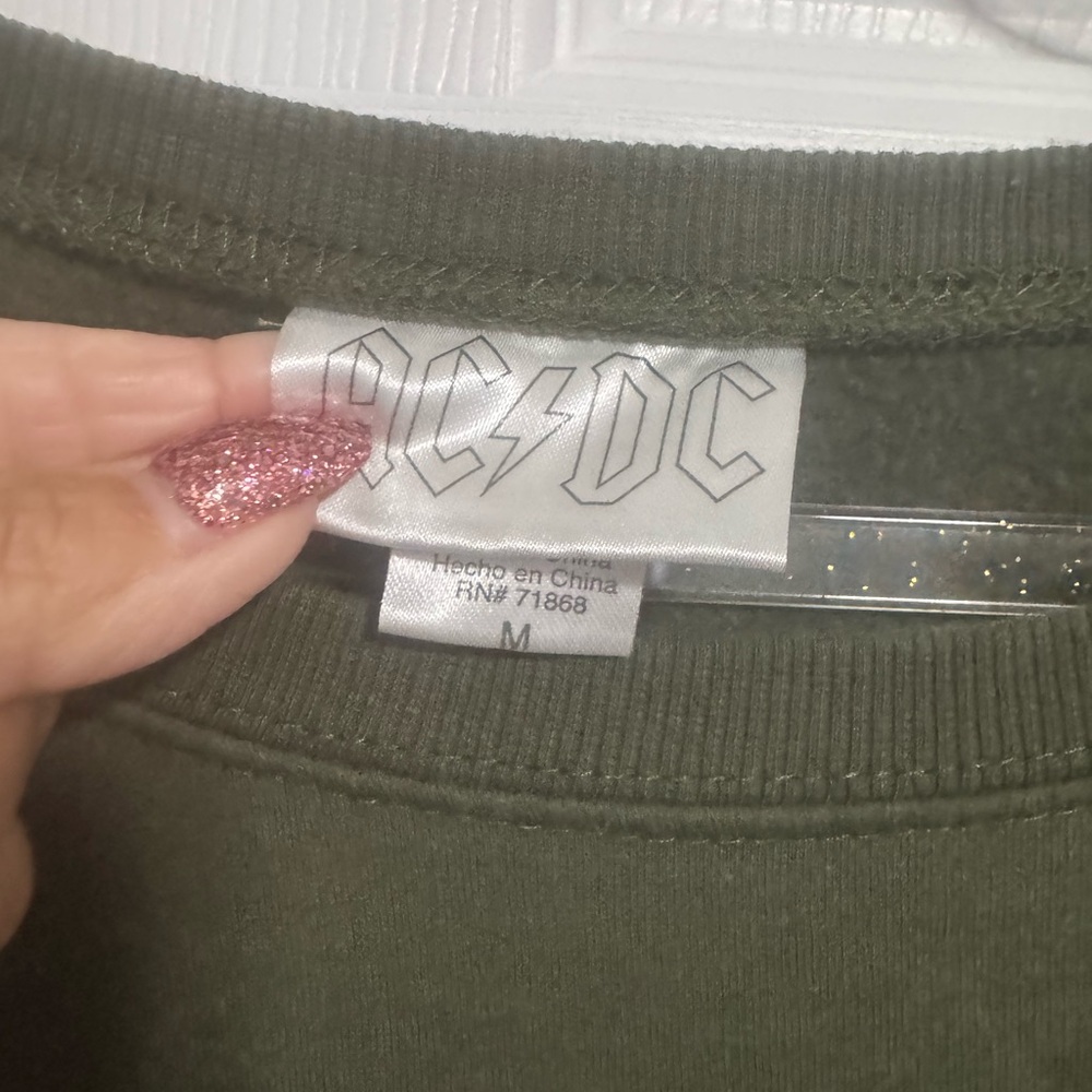AC/DC Olive Green Sweatshirt - Picture 5 of 6